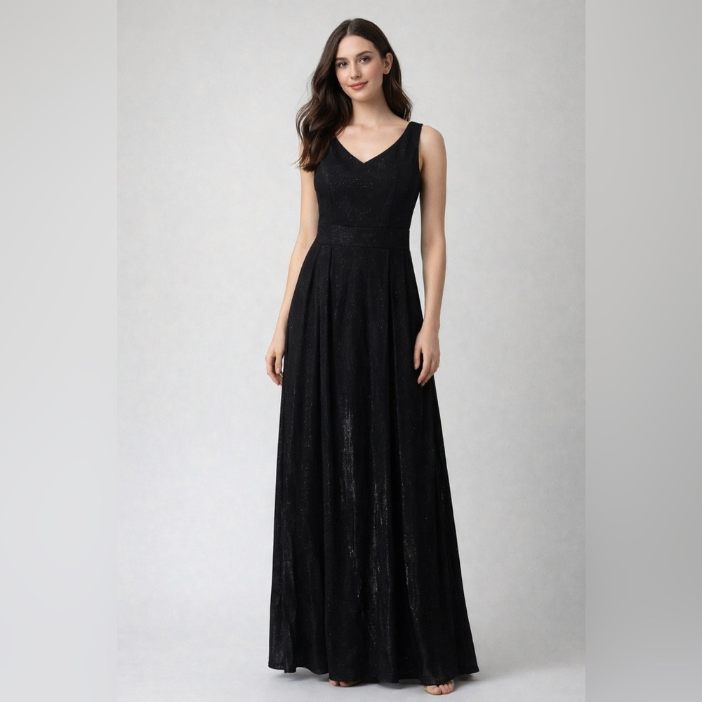 Women's Glittery Black Tie Gown Formal Dress Evening Dress Size Medium